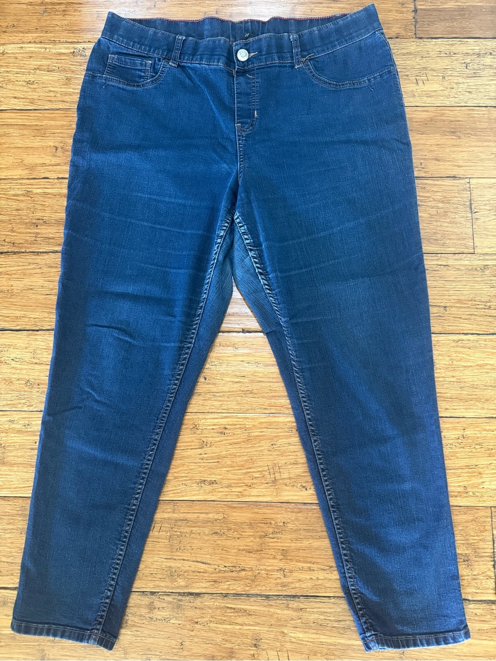 Lane Bryant Size 20 Dark Wash Skinny Jeans Stretch Denim 28” Inseam